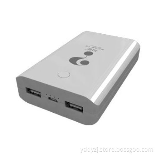 7,800mA Power Bank with Dual-USB Output, Private Mold, FCC, CE, RoHS Marks